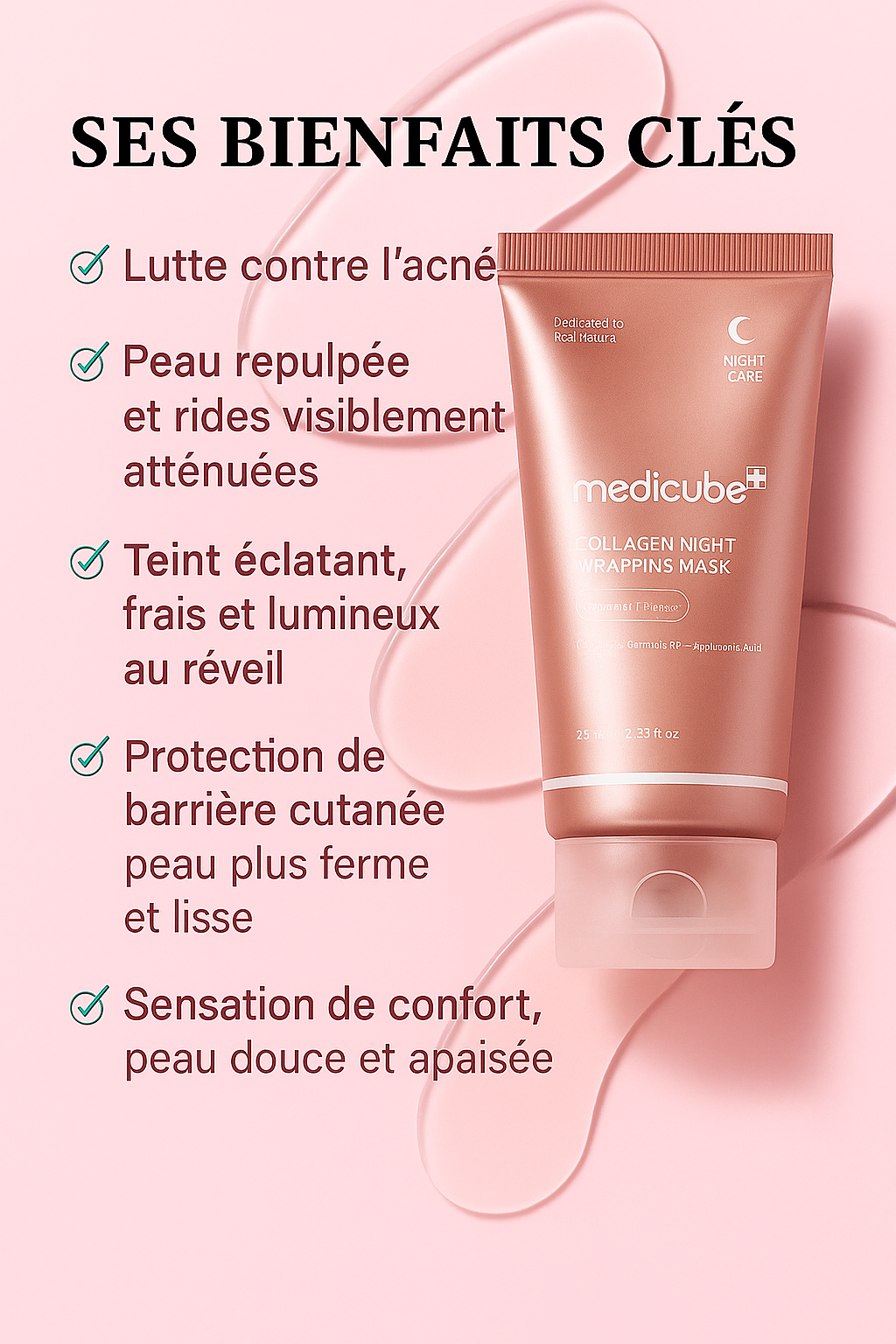 Masque de nuit au collagène
