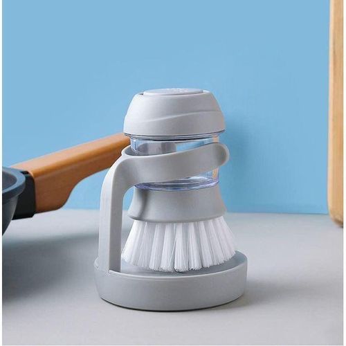 Brosse à vaisselle 3-en-1 avec réservoir de savon et support - Pour une cuisine propre et organisée !