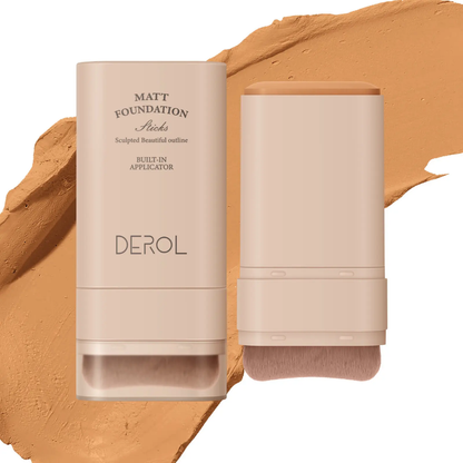 Bâton de fond de teint DEROL — Teint parfait en 1 geste, hydratant & léger, pinceau intégré